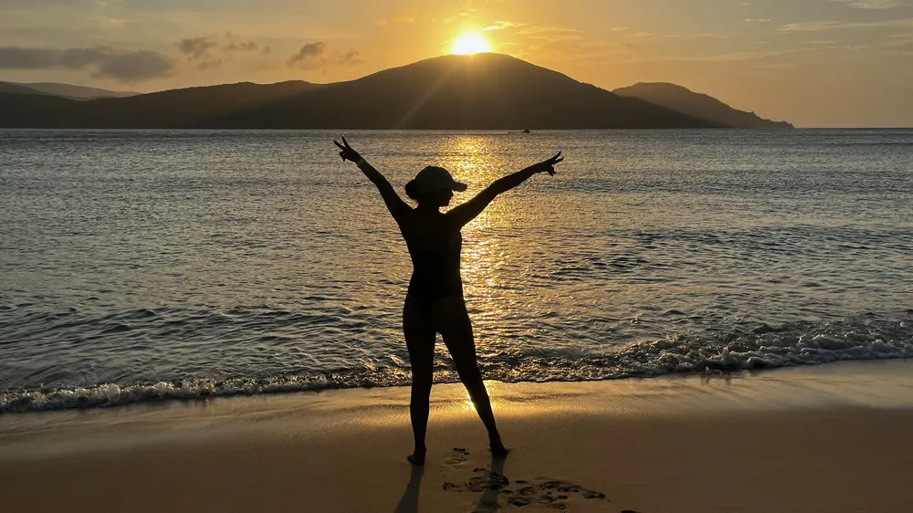 Guest enjoying the sunset
